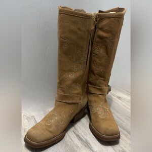 Rocket Dog Tan Embroidered Heeled Boots